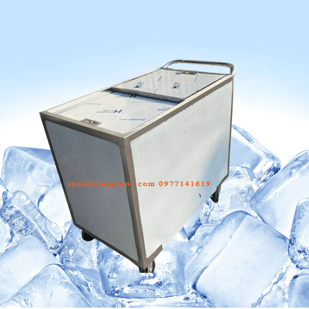 Thùng đá inox có bánh xe 3 thùng đá inox có bánh xe