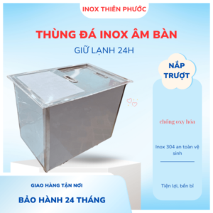 thùng đá inox âm bàn